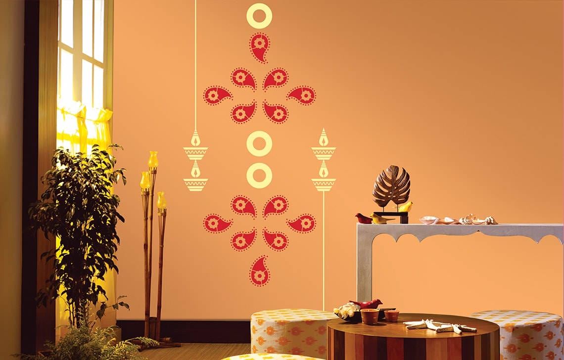 Asian Paints Wall Stencil Design Devotional